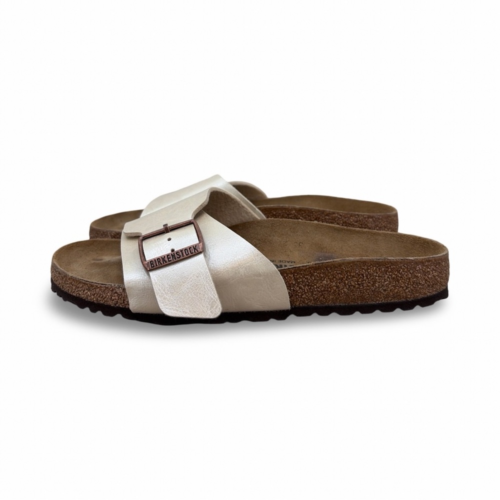 Birkenstock Catalina Birko-Flor Sandal Graceful Pearl White Medium Narrow 39 NEW - Picture 7 of 13